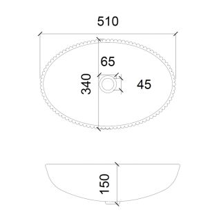 Раковина прозрачная ABBER Glas AK2304 51см