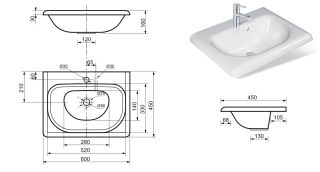 Раковина Эстет Olivia silk ФР-00014958 60см белый