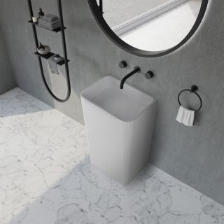 Напольная раковина ABBER Stein AS2505-H 50см белый матовый