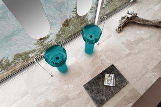 Напольная раковина ABBER Kristall AT2702Aquamarin-H 45см бирюзовый