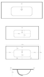Раковина Aquanet Flat 254365 100 см белый