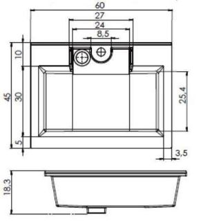 Раковина Aquanet Фортуна 181907 60 см белый