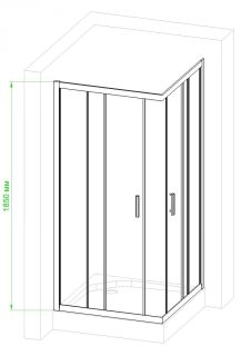 Душевой уголок Royal Bath HPD 80x80см чёрный RB80HPD-T-BL
