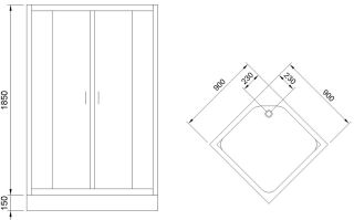 Душевой уголок Royal Bath HP 90x90см белый RB90HP-C