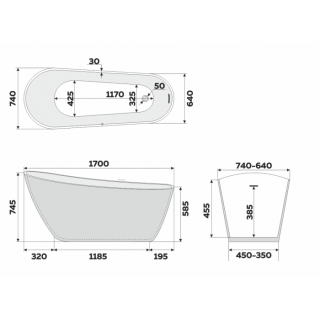 Ванна акриловая Delice Riviera DLR440103P 170х74 розовая матовая