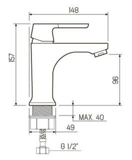 Смеситель для раковины РМС SL123BLACK-001F чёрный