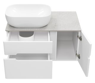 Подвесная тумба под раковину Misty Роял 80см белый