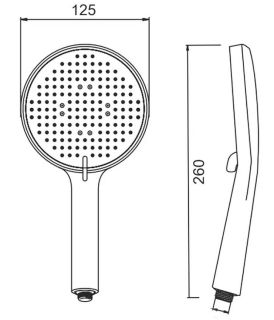 Лейка для душа Splenka S450.50.06 чёрный