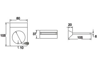 Стакан для ванной комнаты Rose RG1612H чёрный
