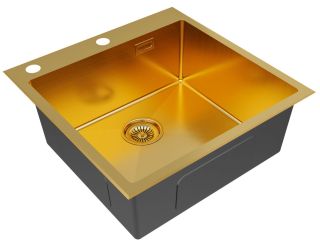 Мойка кухонная Paulmark Kroner-Edge PM775151-BG брашированное золото