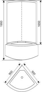 Душевая кабина Arcus style S-02G 90х90х205