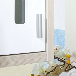 Зеркальный шкаф с подсветкой Бриклаер Бали 4627125412035 левый 90 см лиственница/белый