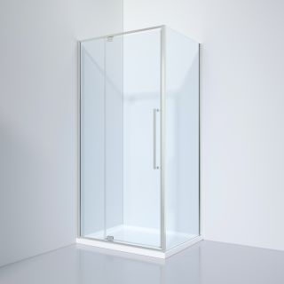 Душевой уголок Black&White Stellar Wind 8121000C 100x100 см профиль хром стекло прозрачное