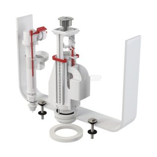 Выпускной комплект с двойной кнопкой AlcaPlast SA08S 1/2" CHROM