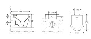 Унитаз подвесной Weltwasser WW SALZBACH 041 MT-GR 10000008259 серый