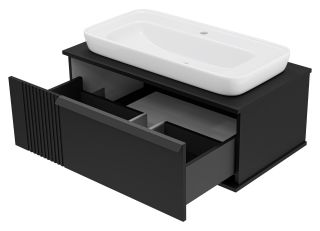 Подвесная тумба под раковину Brevita Savoy SAV-09090-0301Я 90см чёрный