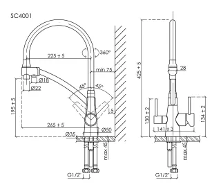 Смеситель для кухни Sancos Eri SC4001CH хром