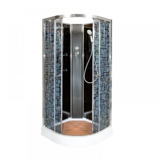 Душевая кабина Deto BМ1510 N (без крыши) BLACK 100х100х208 см