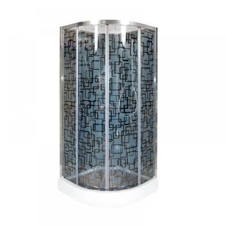 Душевая кабина Deto BМ1510 N (без крыши) BLACK 100х100х208 см