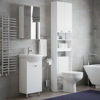 Стойка Corozo Лея SD-00000098 для установки над унитазом 55см белый