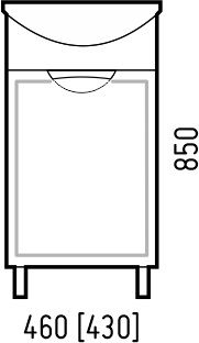 Тумба под раковину Corozo Монро 45см белый SD-00000784