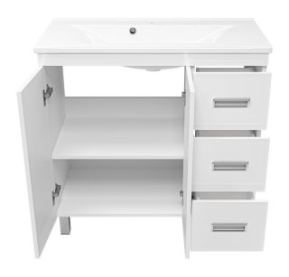 Напольная тумба под раковину Misty Селена 90см белый
