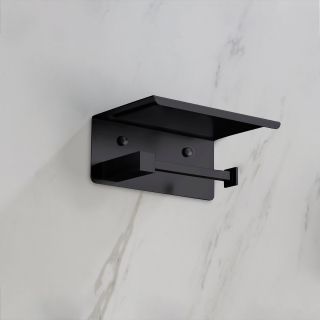 Держатель для туалетной бумаги Timo Selene с полкой для телефона чёрный 14044/03