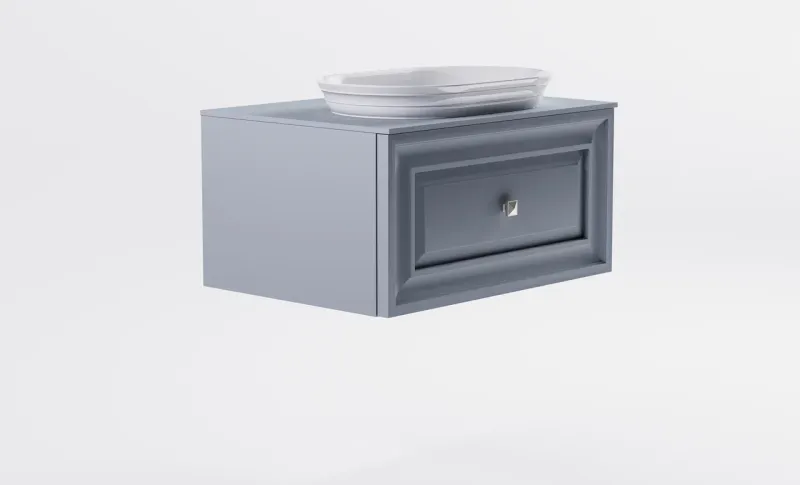 Тумба с раковиной Astra-Form Шарм 4631177715013 80 см голубой матовый