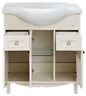 Напольная тумба под раковину Misty Шармель 80см бежевый
