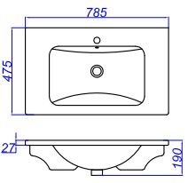 Раковина Lemark Эйфория 640177 белая 80 см