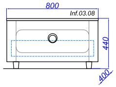 Тумба Aqwella Инфинити Inf.03.08/BLK