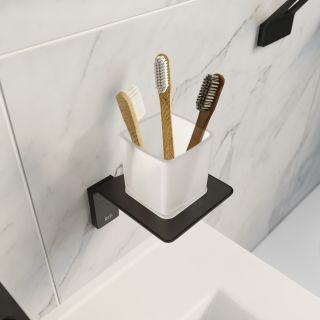 Стакан IDDIS Slide подвесной чёрный матовый SLIBSG1i45