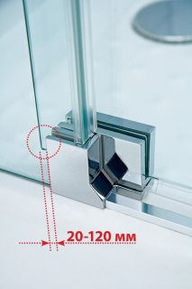 Душевой уголок CEZARES SLIDER-AH-2-90/100-100/110-C-NERO