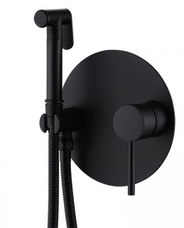Гигиенический душ ABBER Emotion AF8826B со смесителем чёрный матовый