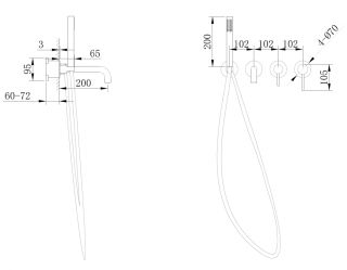 Встраиваемый смеситель для ванны ABBER Wasser Kreis AF8130RG розовое золото