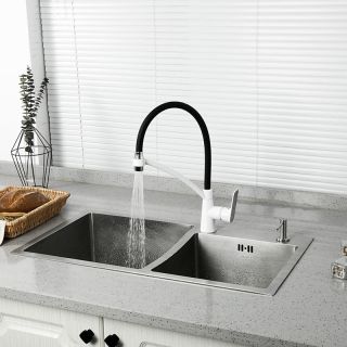 Смеситель для кухни Gappo G4048-8 белый/хром