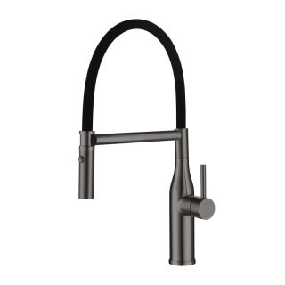 Смеситель для кухни Gappo G4098-29 с гибким изливом золотой оружейная сталь