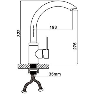 Смеситель для кухни Gappo G4099 сатин