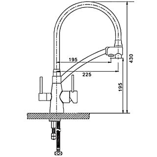 Смеситель для кухни Gappo G4398-9 под фильтр белый