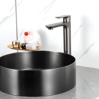 Смеситель для раковины Gappo G1048-92 оружейная сталь