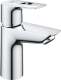 Смеситель для раковины GROHE BauLoop с ограничителем температуры, гладкий корпус, размер S, хром (23337001)