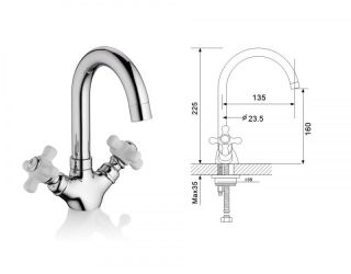 Смеситель для раковины Frap F1318 хром