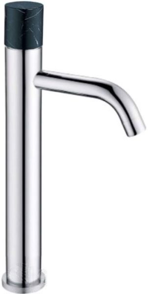 Смеситель для накладной раковины Boheme Stick хром/чёрный 122-CR-MR-B