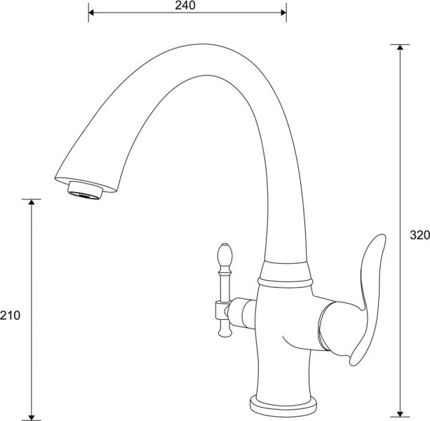 Смеситель для кухни ZORG Zorg Sanitary ZR 340 YF BR