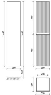 Пенал подвесной Sancos Snob R PSNR35SM 35см Doha Soft