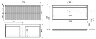 Подвесная тумба под раковину Sancos Snob T  SNT120SM 120см Doha Soft