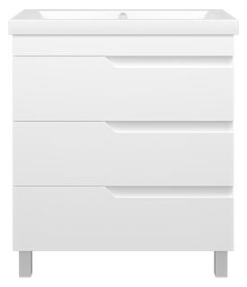 Напольная тумба под раковину Misty Софт 75см белый