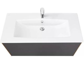 Тумба под раковину Акватон Сохо 100см дуб веллингтон/графит 1A258201AJA00