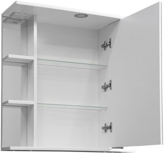 Зеркало-шкаф с подсветкой Stella Polar Лаура 70см правый белый SP-00000058