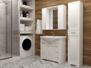 Тумба под раковину Stella Polar Кармела 90см ольха белая SP-00000175